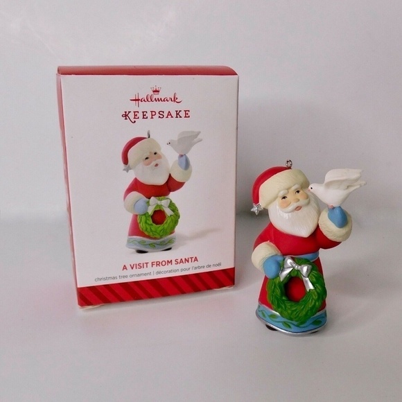 HALLMARK 2014 Keepsake Ornament Christmas A Visit From Santa Dove Series #6 - Picture 1 of 15